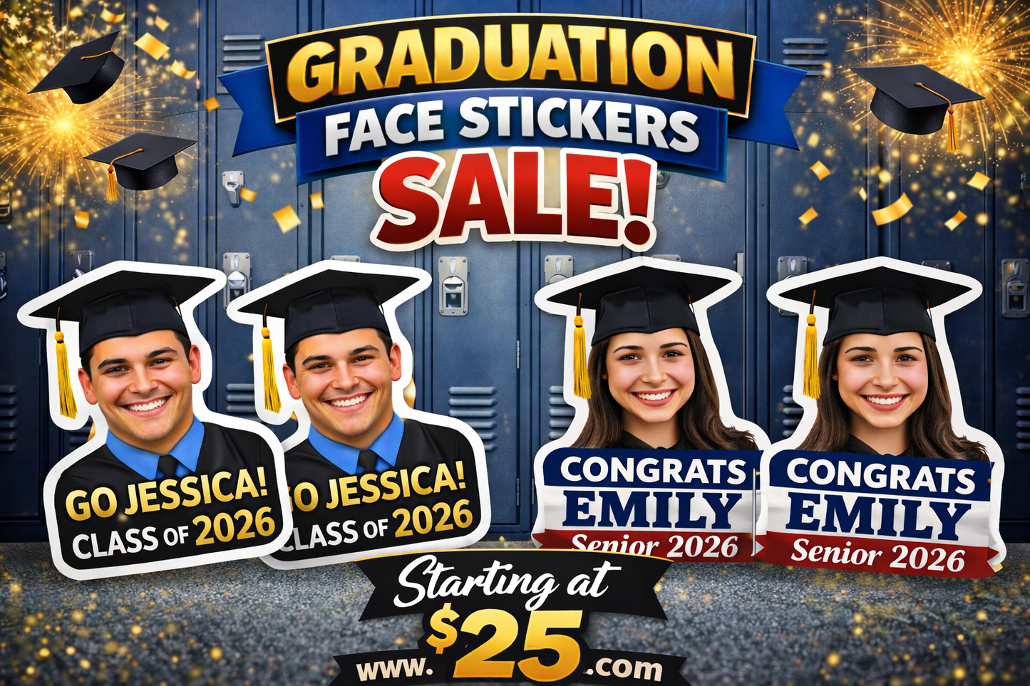 Face Stickers - Graduation 2026
