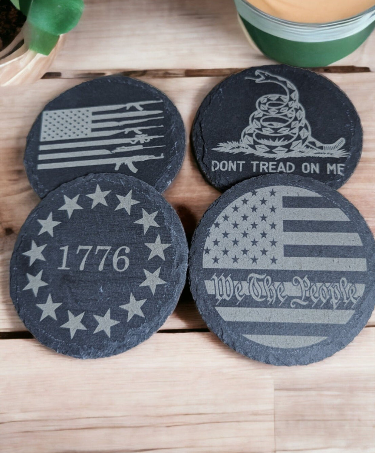 Slate coasters - patriotic theme