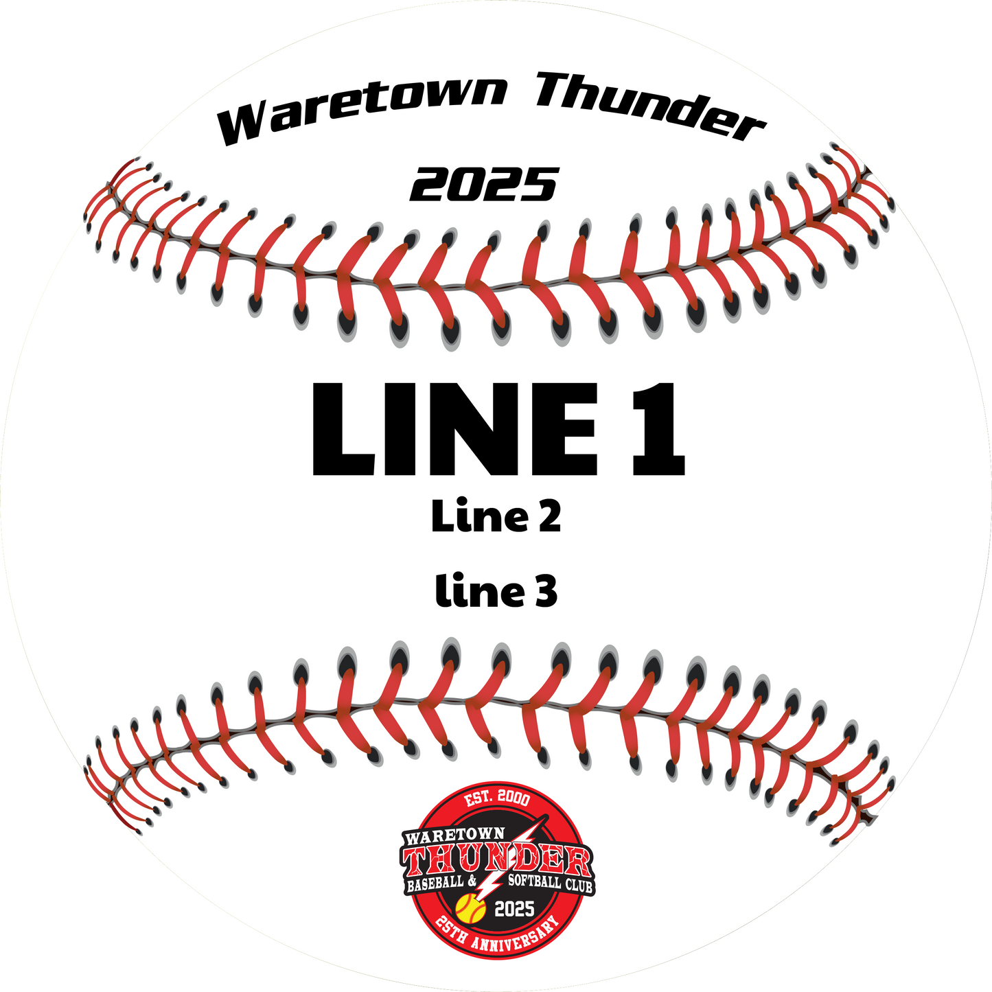 Waretown Thunder Baseball Lawn Sign