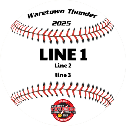 Waretown Thunder Baseball Lawn Sign