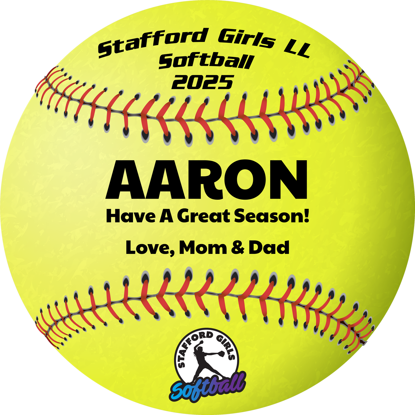 Stafford Girls LL Softball Lawn Sign