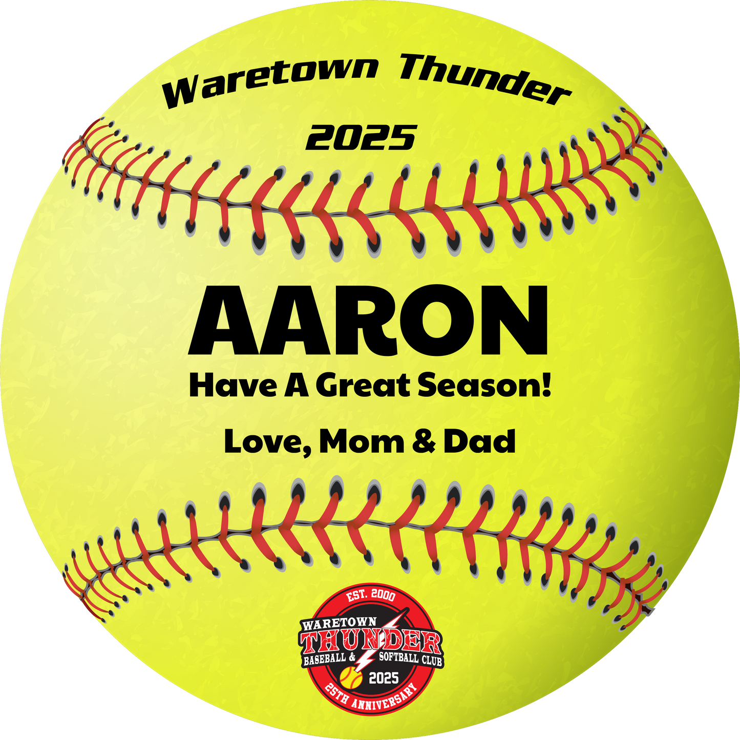 Waretown Thunder Softball Lawn Sign