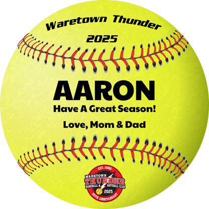 Waretown Thunder Softball Lawn Sign