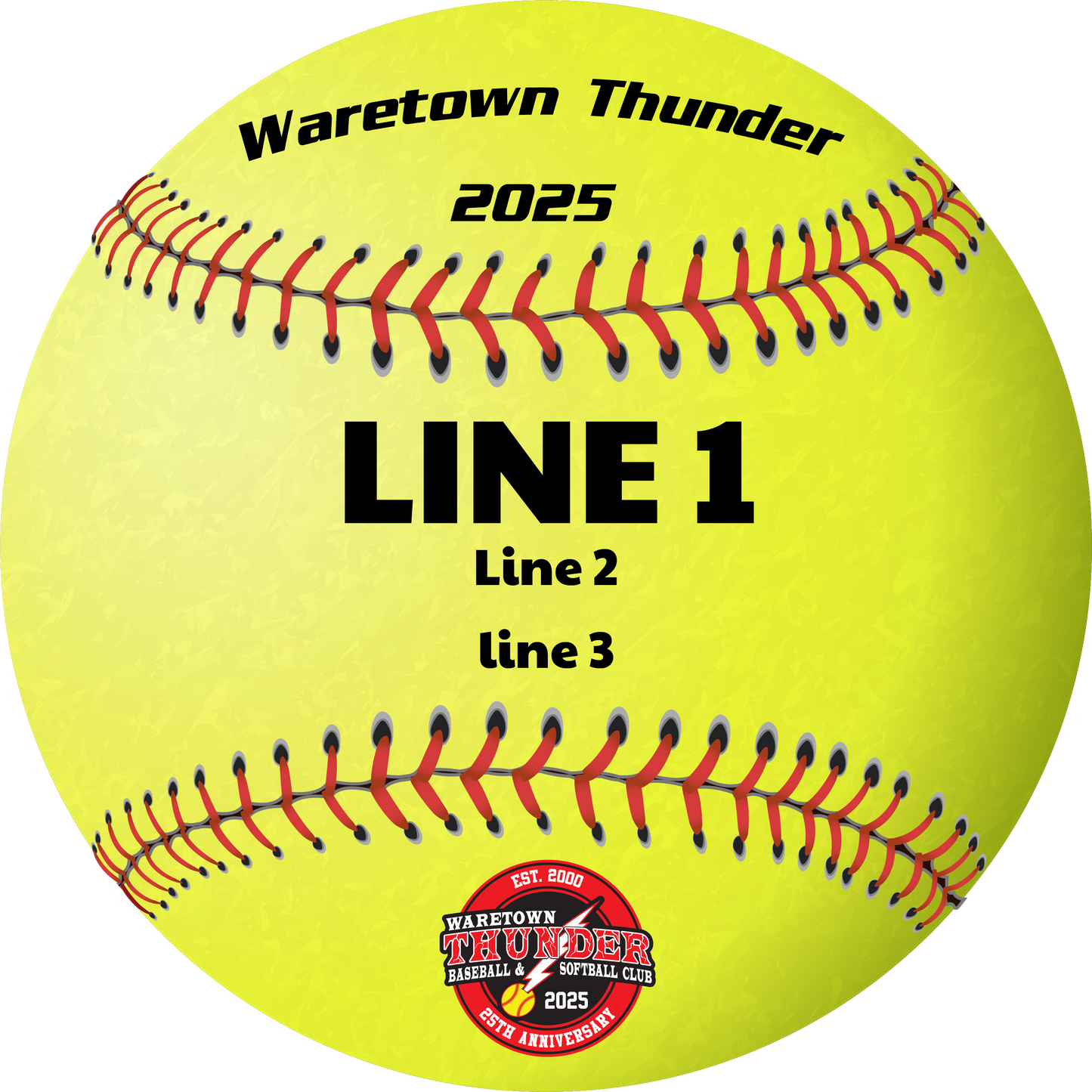 Waretown Thunder Softball Lawn Sign