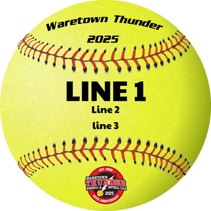 Waretown Thunder Softball Lawn Sign