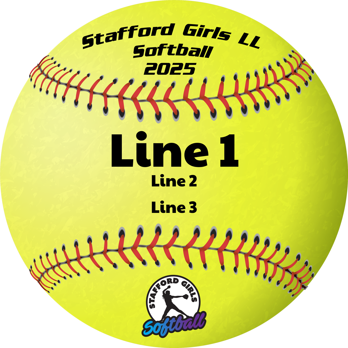 Stafford Girls LL Softball Lawn Sign