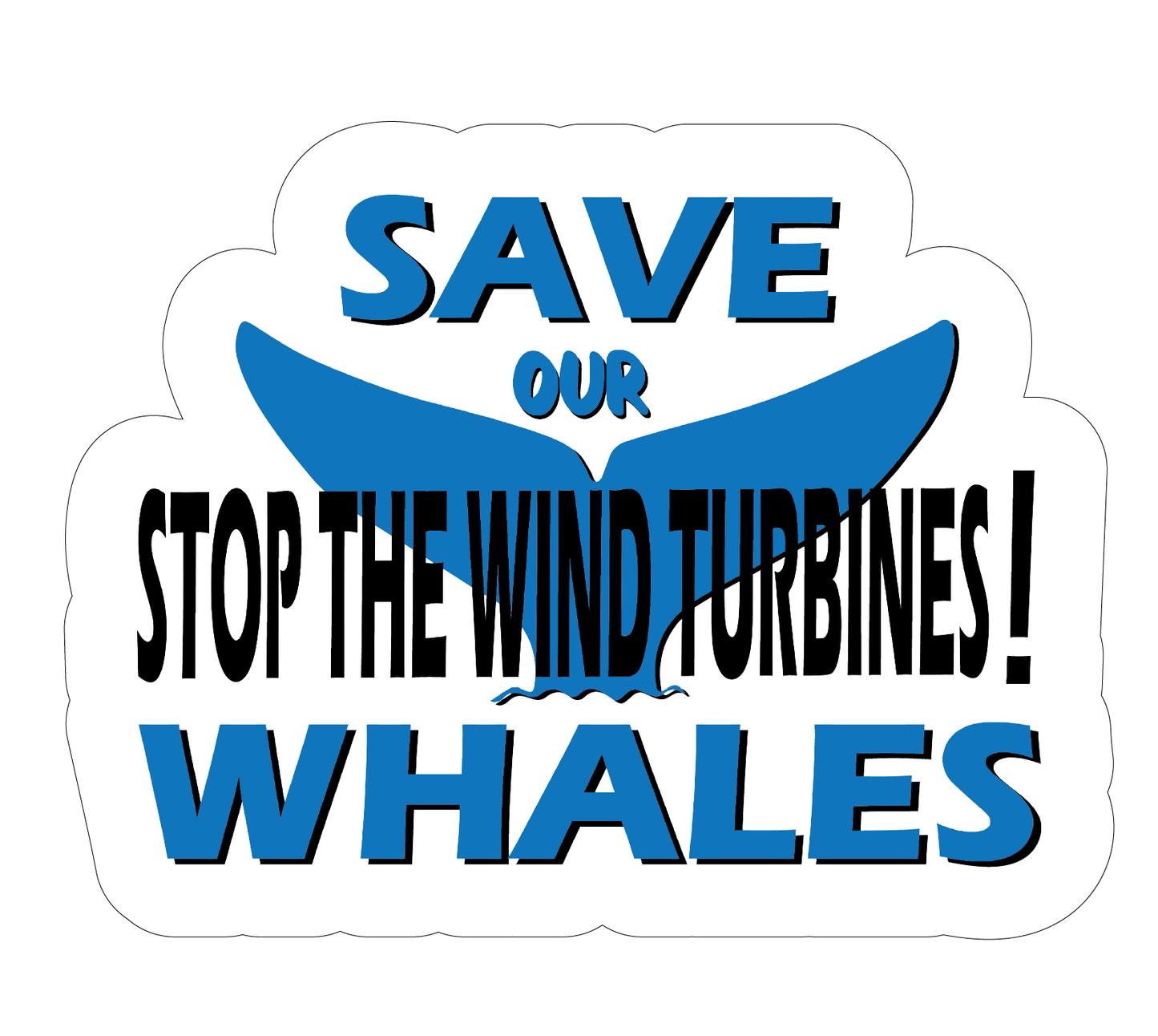 Save the Whales 5 inch sticker