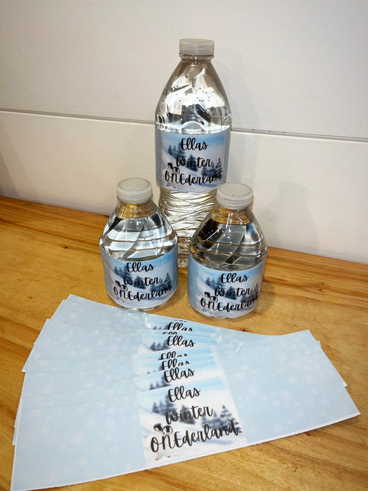 Water Bottle Labels - Winter ONEderland