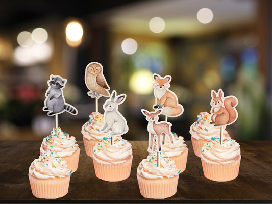 Cupcake Toppers - Woodland